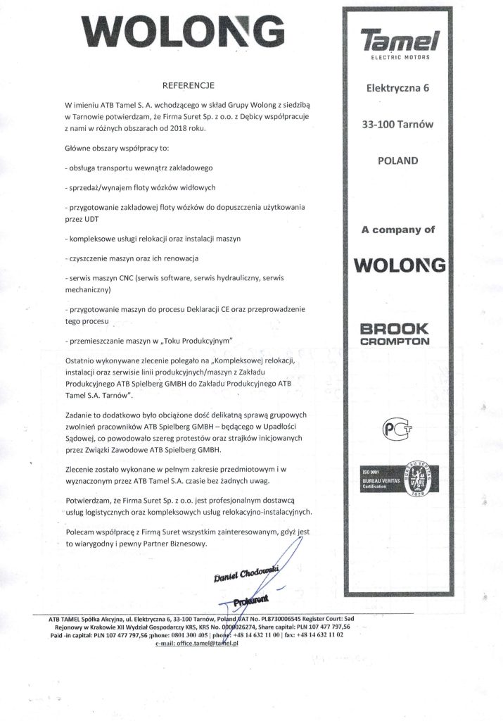 Rekomendacja Tamel